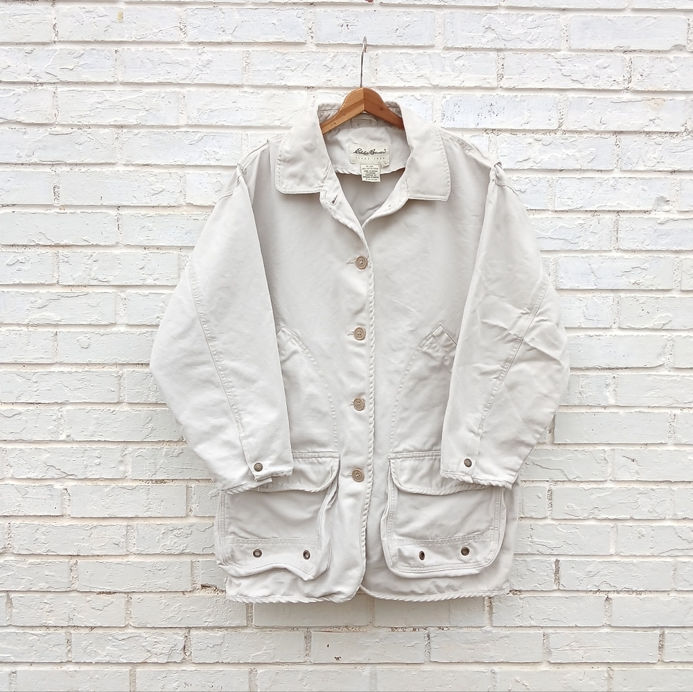 Vintage Eddie Bauer Barn Chore Canvas Cotton Jacket - Picture 2 of 9